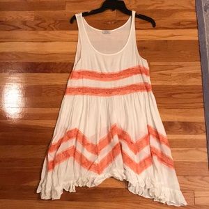 White Dress with Orange Lace